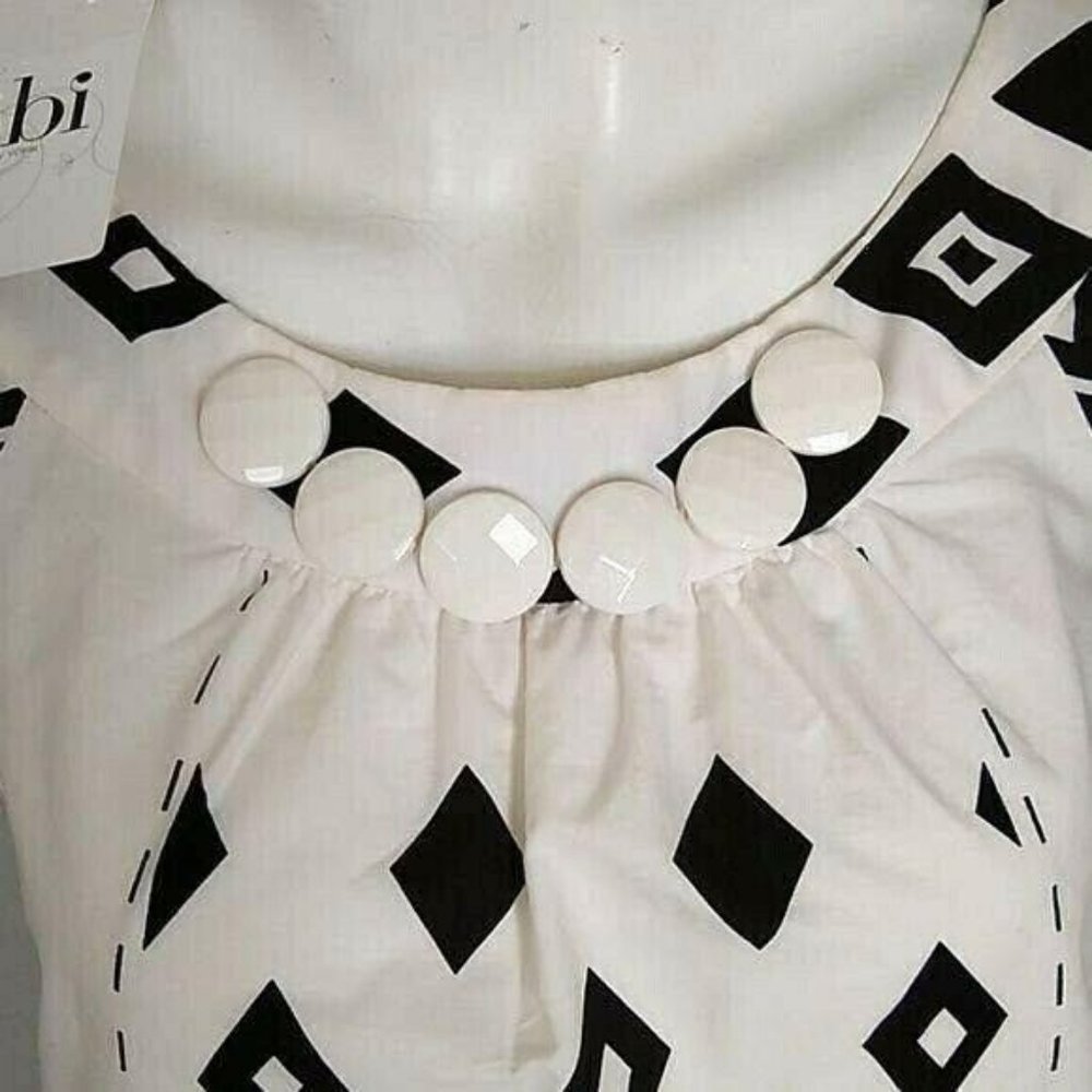 Tibi Dress Shift Black White Side Pockets 6 New - Picture 3 of 7